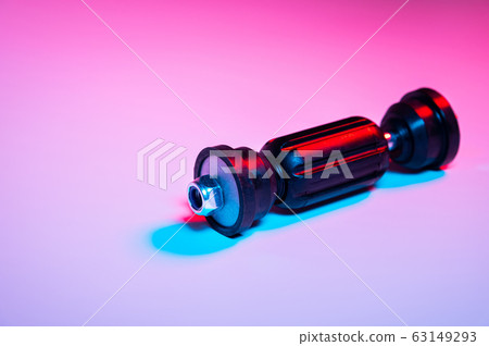 Car front suspension anti-roll bar mount. New tie rod in double red-blue light 63149293