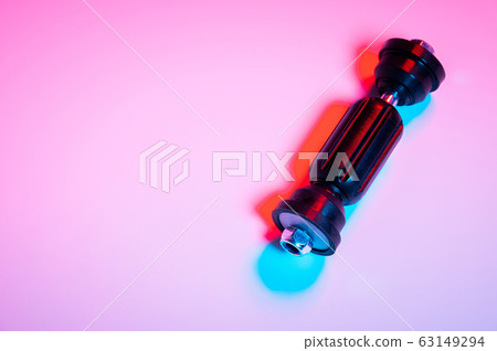 Car front suspension anti-roll bar mount. New tie rod in double red-blue light 63149294