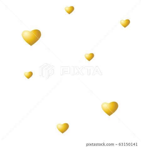 Golden hearts on a white background. Vector seamless texture for Valentines Day Golden hearts on a white background. Vector seamless texture for Valentines Day 63150141