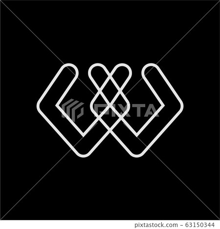 simple WY, WA, WX initials line art company logo - Stock Illustration ...