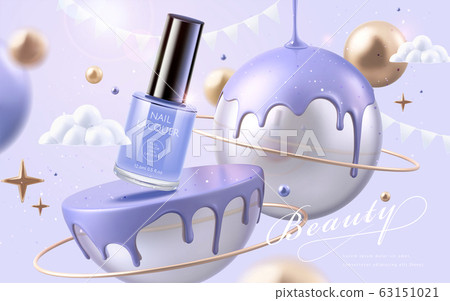 Purple nail lacquer ads 63151021