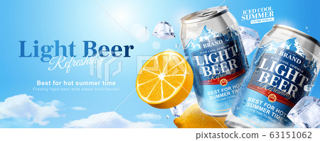 Iced cool light beer banner ads Iced cool light beer banner ads 63151062