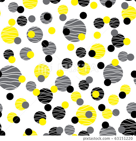 Yellow pattern on a white background. Seamless pattern for packaging, fabric, paper, background. Vector 63151220