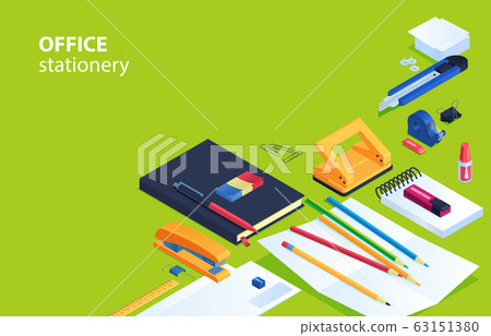 Office Stationery Background Office Stationery Background 63151380
