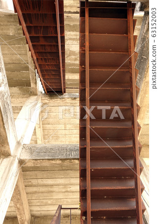 Rusty and old steel stairs Rusty and old steel stairs 63152003