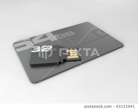 3d rendering of plastic usb cards mockup, clipping path included. 3d rendering of plastic usb cards mockup, clipping path included. 63152041