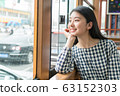 girl travel by bus 63152303
