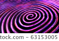 Glowing Neon Light Line Trails Rotate Spin in Spiral Vortex Swirl - Abstract Background Texture 63153005