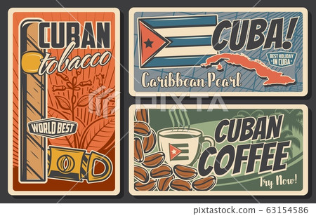 Cuba travel vector retro posters Cuba travel vector retro posters 63154586