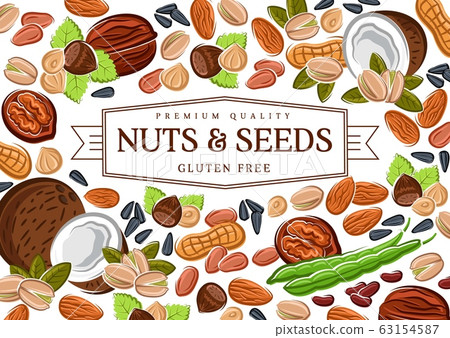 Gluten free nuts, cereals, beans Gluten free nuts, cereals, beans 63154587