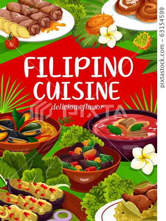 Filipino cuisine, national asian food dishes 63154599