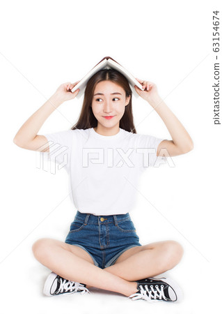 woman over white background woman over white background 63154674