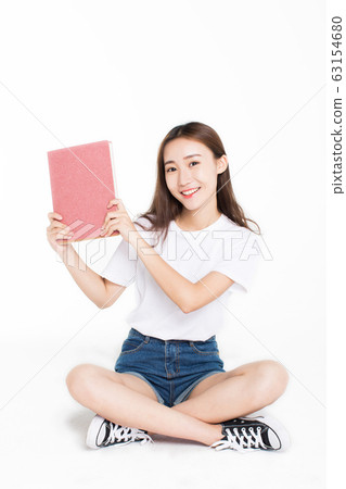 woman over white background woman over white background 63154680