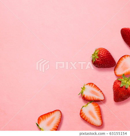 背景水果草莓截面 背景水果草莓截面 63155154