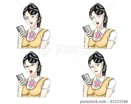 Woman smartphone expression shirt and sweater Woman smartphone expression shirt and sweater 63155596