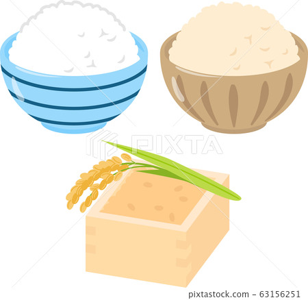 白米飯,糙米飯和炒飯 白米飯,糙米飯和炒飯 63156251