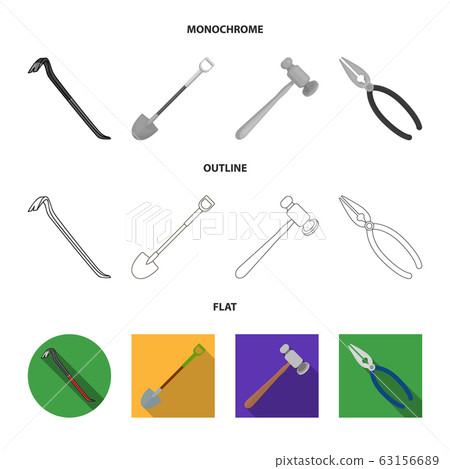 Isolated object of tool and construction icon. Set of tool and carpentry stock vector illustration. Isolated object of tool and construction icon. Set of tool and carpentry stock vector illustration. 63156689