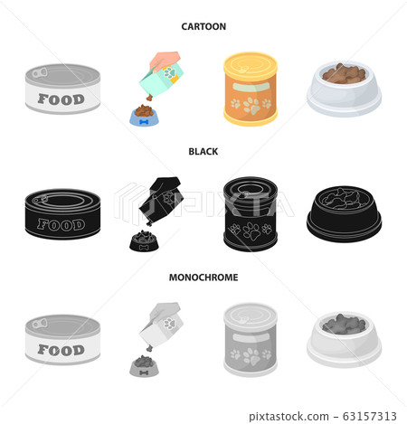 Vector design of food and tin icon. Collection of food and bottle stock symbol for web. Vector design of food and tin icon. Collection of food and bottle stock symbol for web. 63157313