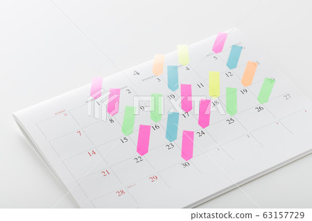 Calendar and sticky notes Calendar and sticky notes 63157729