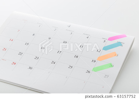 Calendar and sticky notes Calendar and sticky notes 63157752