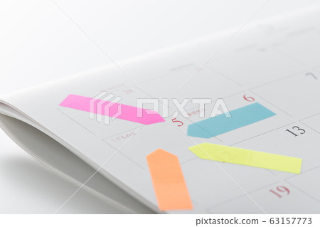Calendar and sticky notes 63157773