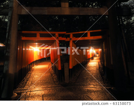 夜伏見稻荷大社,兩千排鳥居 夜伏見稻荷大社,兩千排鳥居 63158073