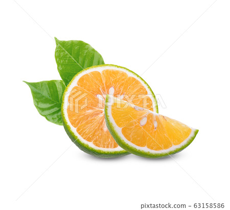 Orange fruit on white background. Orange fruit on white background. 63158586