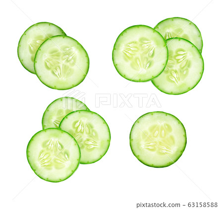 Fresh cucumber on white background Fresh cucumber on white background 63158588