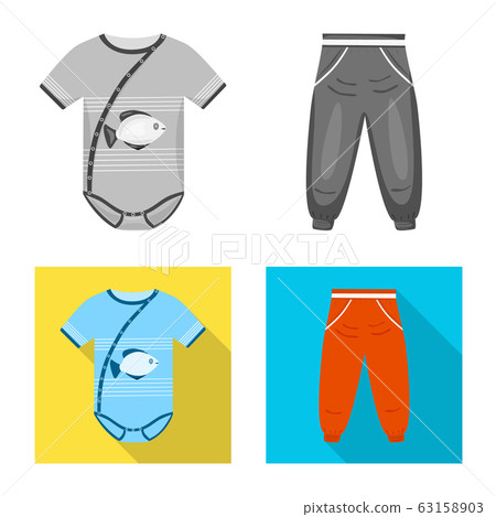 Vector design of fashion and garment symbol. Collection of fashion and cotton stock symbol for web. 63158903