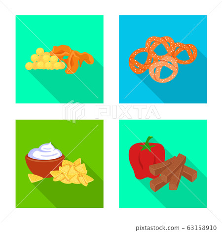 Vector design of taste and seasonin logo. Collection of taste and organic stock vector illustration. Vector design of taste and seasonin logo. Collection of taste and organic stock vector illustration. 63158910