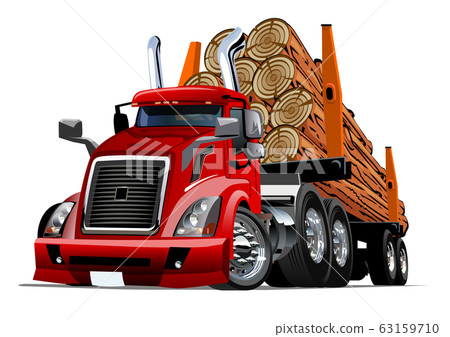 Cartoon logging truck 63159710