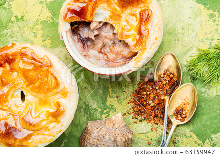 Seafood soup or julienne. Seafood soup or julienne. 63159947