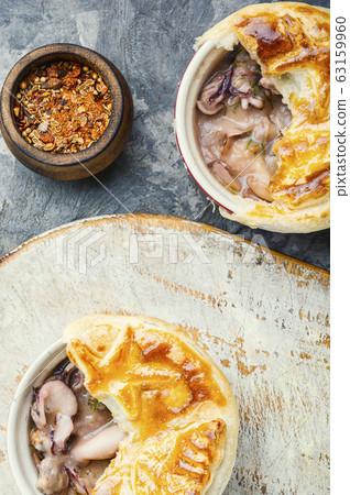 Seafood soup or julienne. Seafood soup or julienne. 63159960