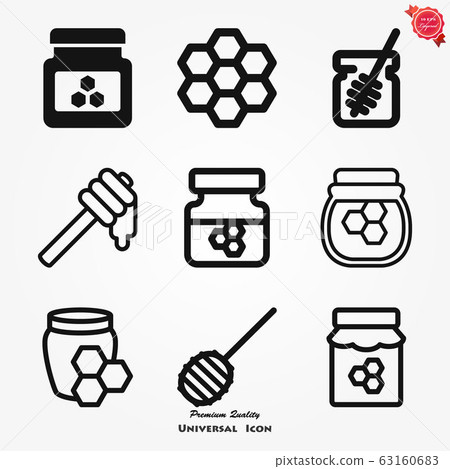 Honey vector icon, dairy and natural products 63160683