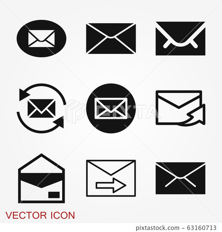 Mail vector icon. Illustration isolated for...-插圖素材 [63160713] - PIXTA圖庫