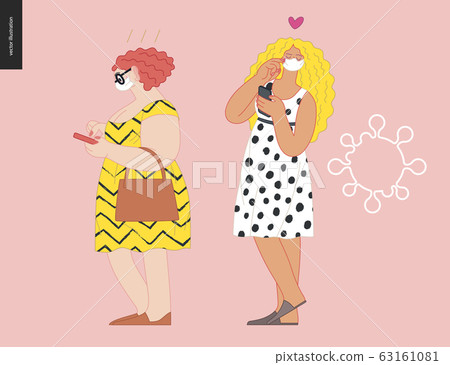 Waiting in line coronavirus 63161081