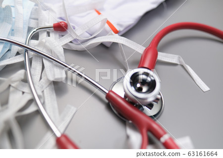 Medical mask of blue color for protection against 63161664