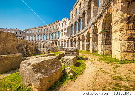 The Roman Arena in Pula, Croatia. The Roman Arena in Pula, Croatia. 63161943