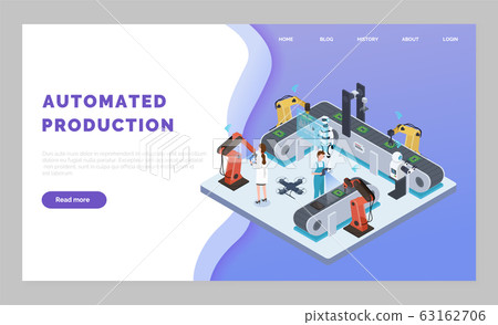 Webpage of Automated Production with Conveyor 63162706