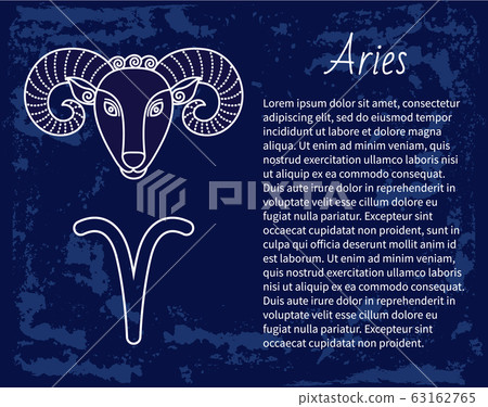 Aries Astrology Element for Horoscope Zodiac Sign Stock