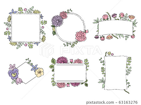 植物藝術框架 63163276