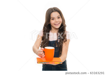 Energize your morning. Little kid drinking morning 63163291