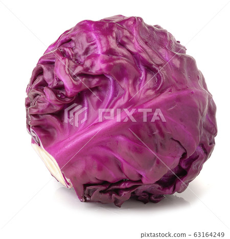 Red cabbage isolated on a white background Red cabbage isolated on a white background 63164249