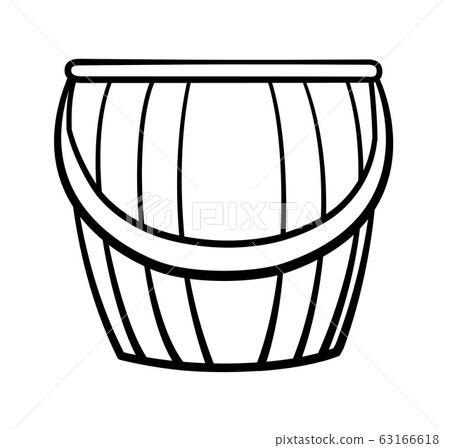 Stripped plastic bucket for cleaning in black 63166618