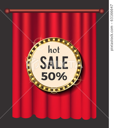 Promotion of 50 Percent, Advertising Poster Vector Promotion of 50 Percent, Advertising Poster Vector 63166647