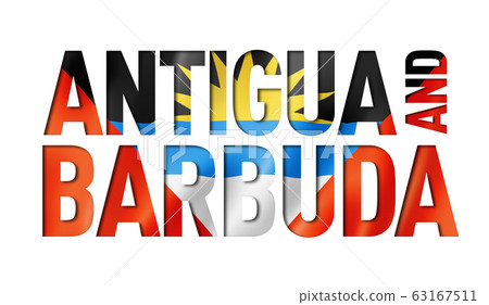 Antigua and Barbuda flag text font - Stock Illustration [63167511] - PIXTA