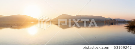 Man Sagar Lake with Jal Mahal water palace, 63169242