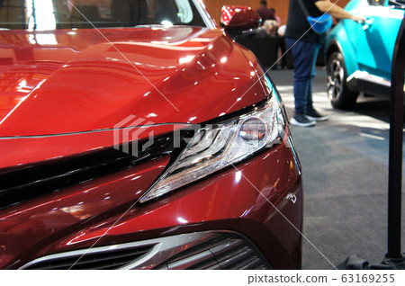 Modern car headlight with futuristic design. Designed specifically to give enough visual for the driver at night. Modern car headlight with futuristic design. Designed specifically to give enough visual for the driver at night. 63169255