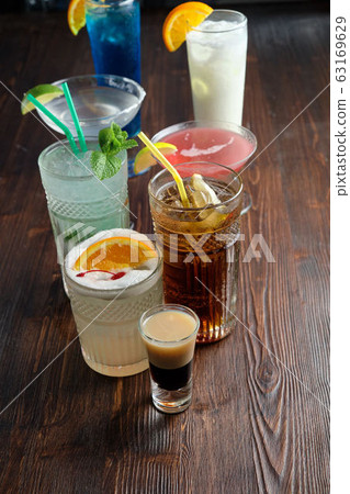 Different alcoholic cocktails . catering menu Different alcoholic cocktails . catering menu 63169629