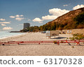 Odessa, Ukraine. . View of one of the most beatuful sandy beach of the Black sea coast. 63170328
